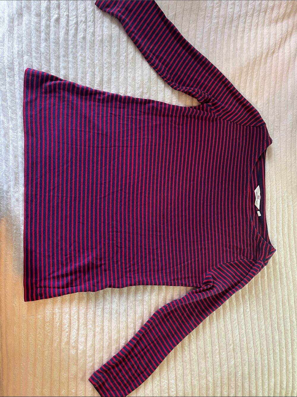 Vineyard Vines Navy and Pink Striped Tee